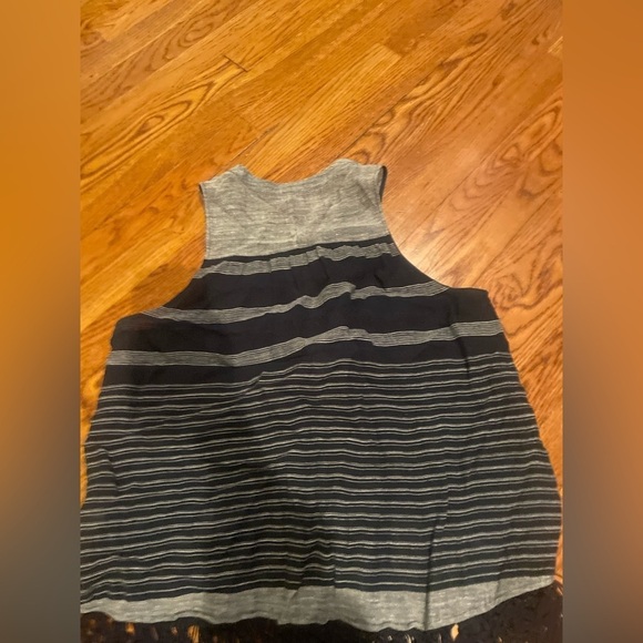 Rebecca Minkoff Grey and Black Fringe Tank Top Size Large - Picture 7 of 8